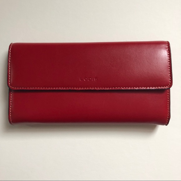 Lodis Handbags - Lodis Red Trifold Wallet